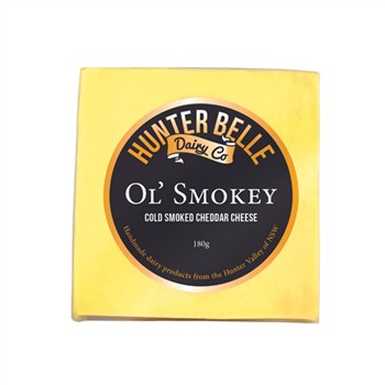 Ol' Smokey Cheddar 180g | Hunter Belle Dairy Co