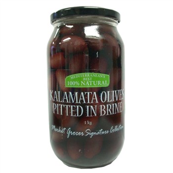 Kalamata Olives Pitted in Brine 1Kg | The Market Grocer