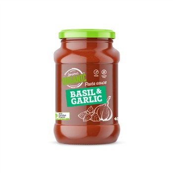 Basil & Garlic Sauce Organic 400g | Jensens